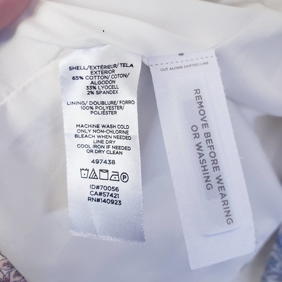 Loft Petites Sz 4P Floral Print Jacket Cotton Blend One Button Collared Workwear - Picture 12 of 12